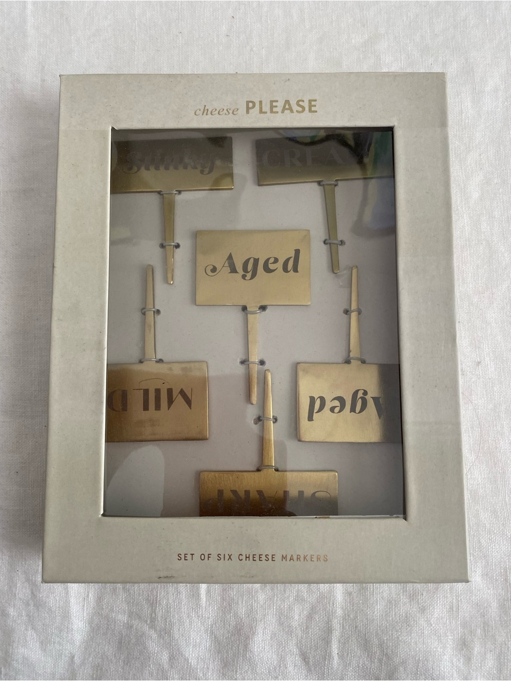 Anthropologie cheese please set of 6 cheese markers